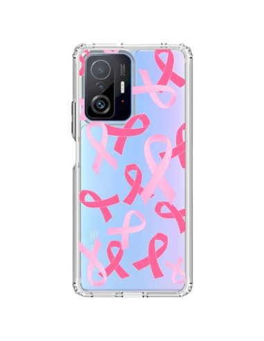 Coque Xiaomi 11T / 11T Pro Pink Ribbons Ruban Rose Transparente - Sylvia Cook