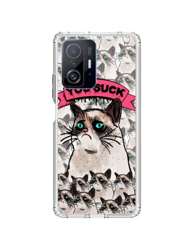 Coque Xiaomi 11T / 11T Pro Chat Grumpy Cat - You Suck - Sara Eshak