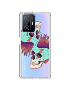 Coque Xiaomi 11T / 11T Pro Tête de Mort Crane Punk Double Transparente - Victor Vercesi