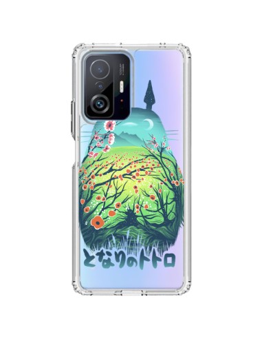 Xiaomi 11T / 11T Pro Case Totoro Manga Flowers Clear - Victor Vercesi