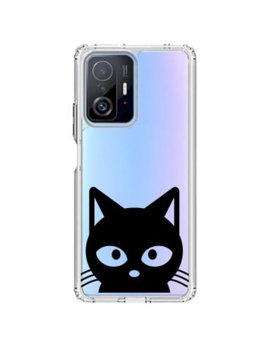 Coque Xiaomi 11T / 11T Pro Tête Chat Noir Cat Transparente - Yohan B.