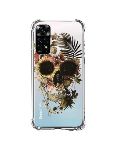 Coque Xiaomi Redmi Note 11 / 11S Garden Skull Tête de Mort Transparente - Ali Gulec