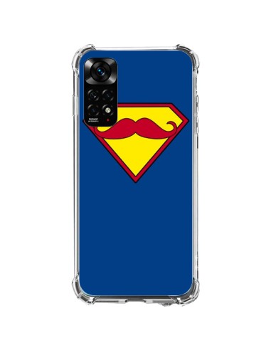 Coque Xiaomi Redmi Note 11 / 11S Super Moustache Movember Superman - Bertrand Carriere