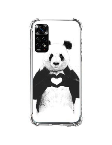 Coque Xiaomi Redmi Note 11 / 11S Panda Amour All you need is love - Balazs Solti