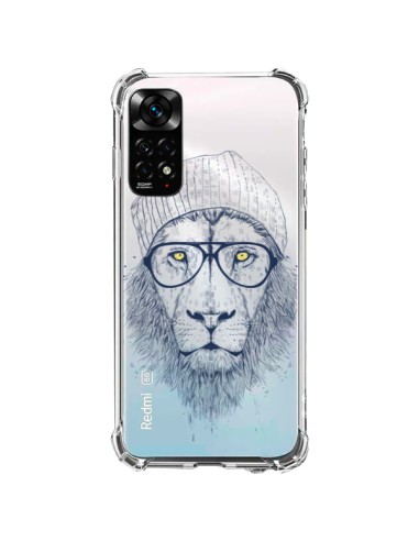 Coque Xiaomi Redmi Note 11 / 11S Cool Lion Swag Lunettes Transparente - Balazs Solti