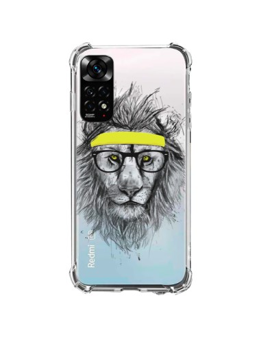 Coque Xiaomi Redmi Note 11 / 11S Hipster Lion Transparente - Balazs Solti