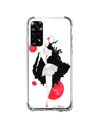 Coque Xiaomi Redmi Note 11 / 11S Demoiselle Femme Fashion Mode Rouge - Cécile