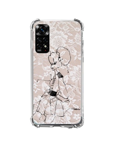 Coque Xiaomi Redmi Note 11 / 11S Croquis Dentelle Femme Fashion Mode - Cécile