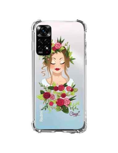 Coque Xiaomi Redmi Note 11 / 11S Femme Closed Eyes Fleurs Transparente - Chapo