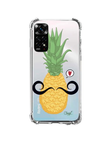 Xiaomi Redmi Note 11 / 11S Case Pineapple Moustache Clear - Chapo