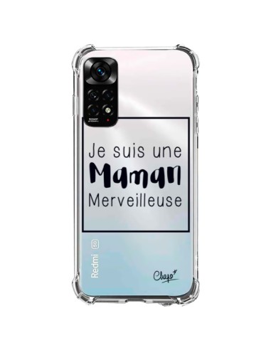 Coque Xiaomi Redmi Note 11 / 11S Je suis une Maman Merveilleuse Transparente - Chapo