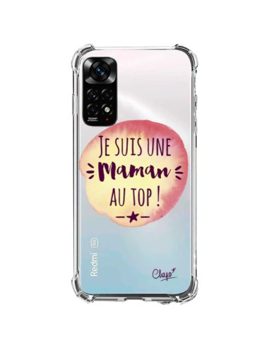 Coque Xiaomi Redmi Note 11 / 11S Je suis une Maman au Top Orange Transparente - Chapo