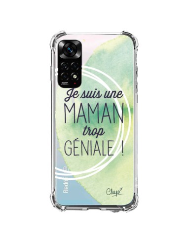 Coque Xiaomi Redmi Note 11 / 11S Je suis une Maman trop Géniale Vert Transparente - Chapo