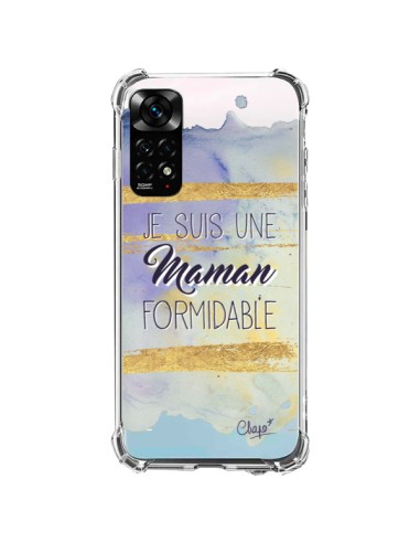 Coque Xiaomi Redmi Note 11 / 11S Je suis une Maman Formidable Violet Transparente - Chapo