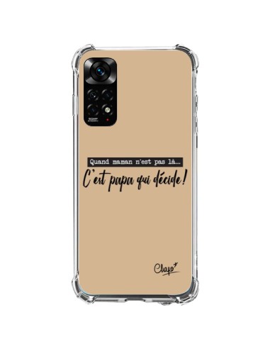 Coque Xiaomi Redmi Note 11 / 11S C'est Papa qui Décide Beige - Chapo