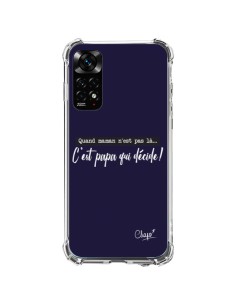 Coque Xiaomi Redmi Note 11 / 11S C'est Papa qui Décide Bleu Marine - Chapo