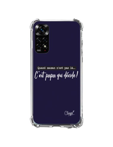 Coque Xiaomi Redmi Note 11 / 11S C'est Papa qui Décide Bleu Marine - Chapo