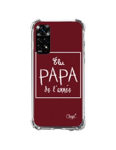 Coque Xiaomi Redmi Note 11 / 11S Elu Papa de l'Année Rouge Bordeaux - Chapo