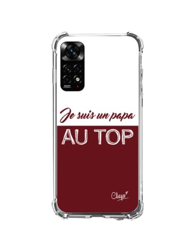 Coque Xiaomi Redmi Note 11 / 11S Je suis un Papa au Top Rouge Bordeaux - Chapo