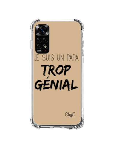 Coque Xiaomi Redmi Note 11 / 11S Je suis un Papa trop Génial Beige - Chapo