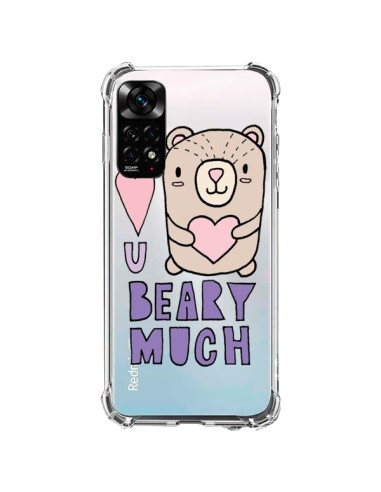 Coque Xiaomi Redmi Note 11 / 11S I Love You Beary Much Nounours Transparente - Claudia Ramos