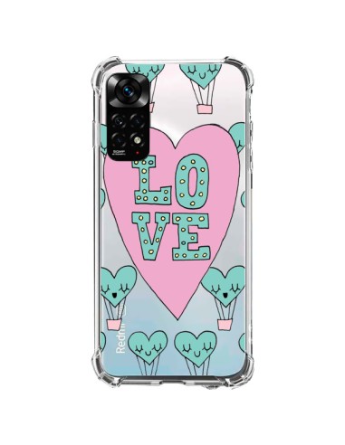 Coque Xiaomi Redmi Note 11 / 11S Love Nuage Montgolfier Transparente - Claudia Ramos