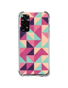 Coque Xiaomi Redmi Note 11 / 11S Azteque Triangle Rose Vert - Eleaxart