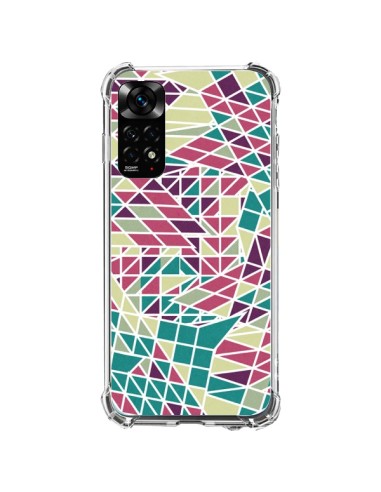 Coque Xiaomi Redmi Note 11 / 11S Azteque Triangles Vert Violet - Eleaxart