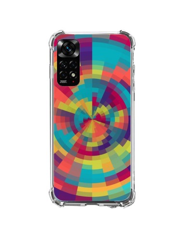 Coque Xiaomi Redmi Note 11 / 11S Spirale de Couleurs Rouge Vert - Eleaxart