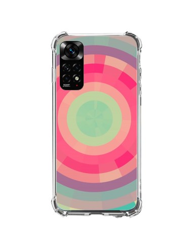 Coque Xiaomi Redmi Note 11 / 11S Spirale de Couleurs Rose Vert - Eleaxart