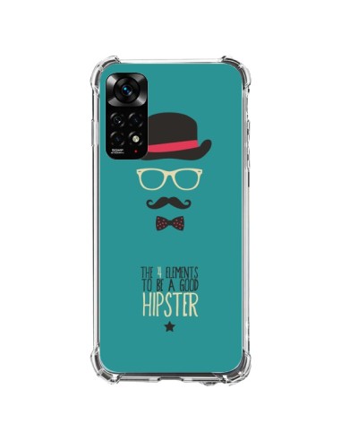 Xiaomi Redmi Note 11 / 11S Case Hat, Glasses, Moustache, Bow Tie to be a Good Hipster - Eleaxart