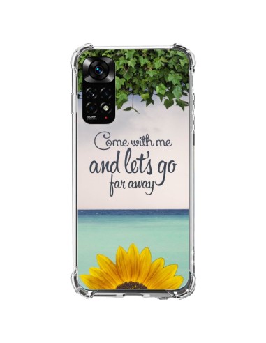 Coque Xiaomi Redmi Note 11 / 11S Let's Go Far Away Flower Fleur Tournesol - Eleaxart