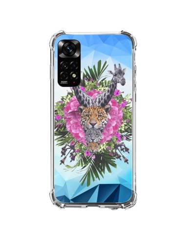 Coque Xiaomi Redmi Note 11 / 11S Girafes Lion Tigre Jungle - Eleaxart