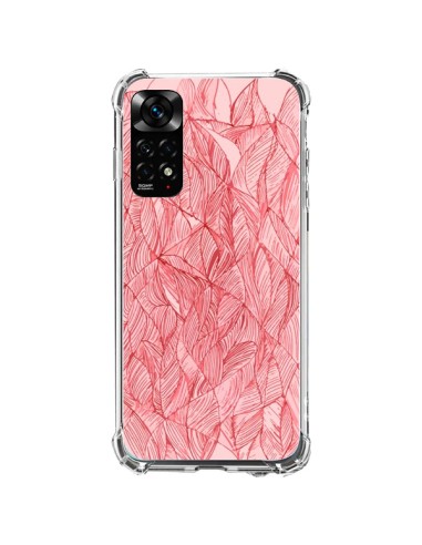 Coque Xiaomi Redmi Note 11 / 11S Courbes Meandre Rouge Cerise -  Léa Clément