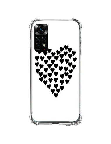 Xiaomi Redmi Note 11 / 11S Case Heart in hearts Black - Project M