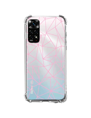 Xiaomi Redmi Note 11 / 11S Case Lines Triangle Pink Clear - Project M
