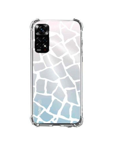 Coque Xiaomi Redmi Note 11 / 11S Girafe Mosaïque Blanc Transparente - Project M