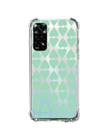 Xiaomi Redmi Note 11 / 11S Case Heart Green Mint Clear - Project M