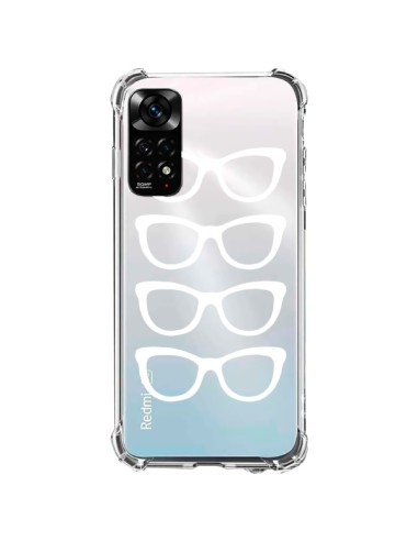 Coque Xiaomi Redmi Note 11 / 11S Sunglasses Lunettes Soleil Blanc Transparente - Project M