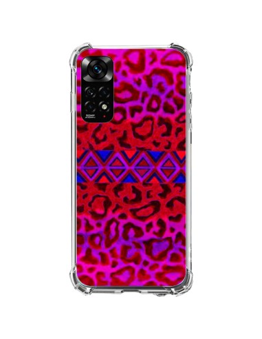 Coque Xiaomi Redmi Note 11 / 11S Tribal Leopard Rouge - Ebi Emporium