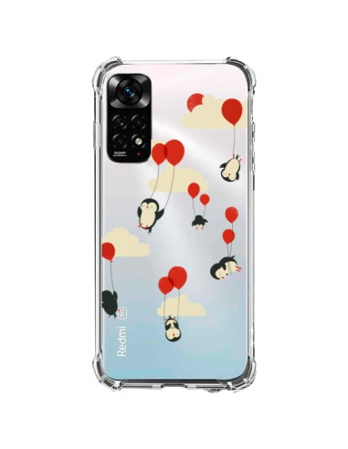 Coque Xiaomi Redmi Note 11 / 11S Pingouin Ciel Ballons Transparente - Jay Fleck