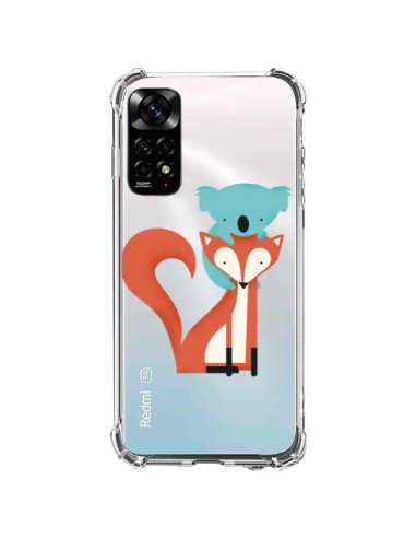 Cover Xiaomi Redmi Note 11 / 11S Volpe e Koala Amore Trasparente - Jay Fleck