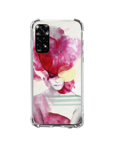 Xiaomi Redmi Note 11 / 11S Case Bright Pink Ritratt Girl - Jenny Liz Rome
