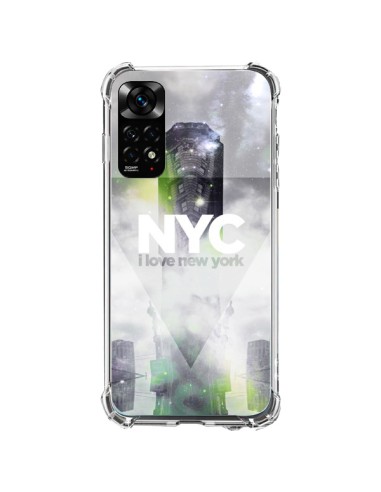 Coque Xiaomi Redmi Note 11 / 11S I Love New York City Gris Vert - Javier Martinez