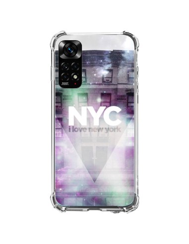 Coque Xiaomi Redmi Note 11 / 11S I Love New York City Violet Vert - Javier Martinez