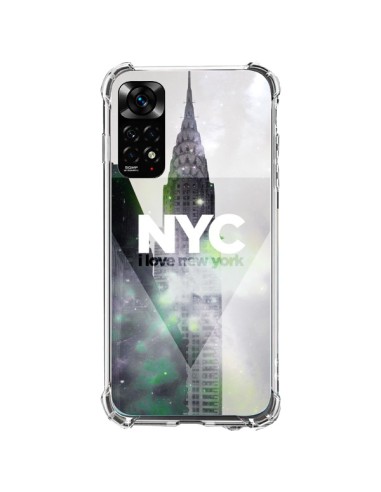 Coque Xiaomi Redmi Note 11 / 11S I Love New York City Gris Violet Vert - Javier Martinez