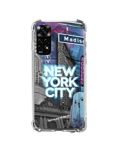 Coque Xiaomi Redmi Note 11 / 11S New York City Buildings Bleu - Javier Martinez