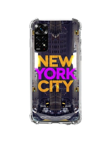 Cover Xiaomi Redmi Note 11 / 11S New York City Arancione Viola - Javier Martinez