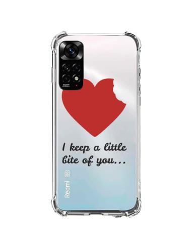 Coque Xiaomi Redmi Note 11 / 11S I keep a little bite of you Love Heart Amour Transparente - Julien Martinez