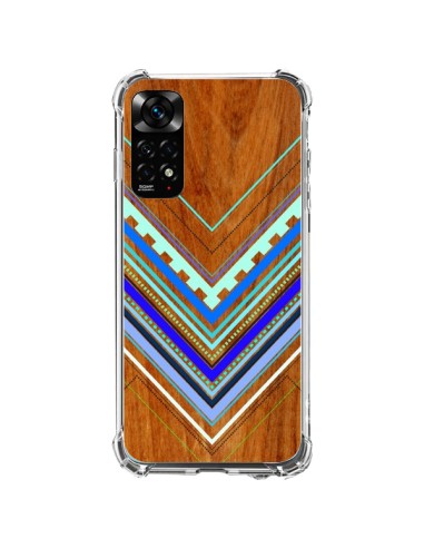 Coque Xiaomi Redmi Note 11 / 11S Azteque Arbutus Blue Bois Aztec Tribal - Jenny Mhairi